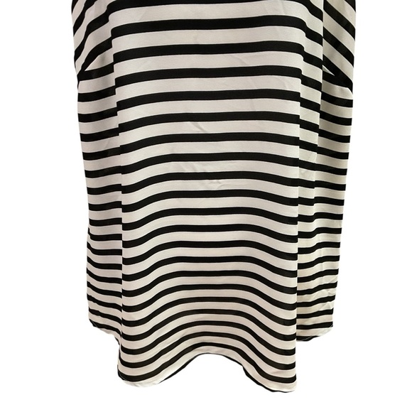 Lane Bryant Women's 14/16 Blouse Top Rhinestone Collar Striped Nautical Beach - Picture 3 of 6